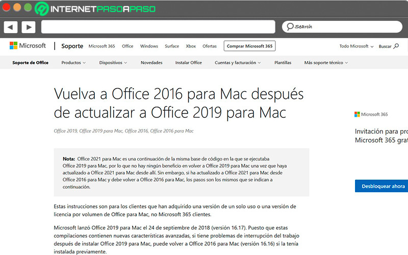 Office 2016 en Mac