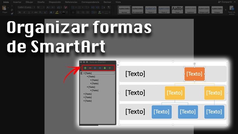 Organizar formas de SmartArt