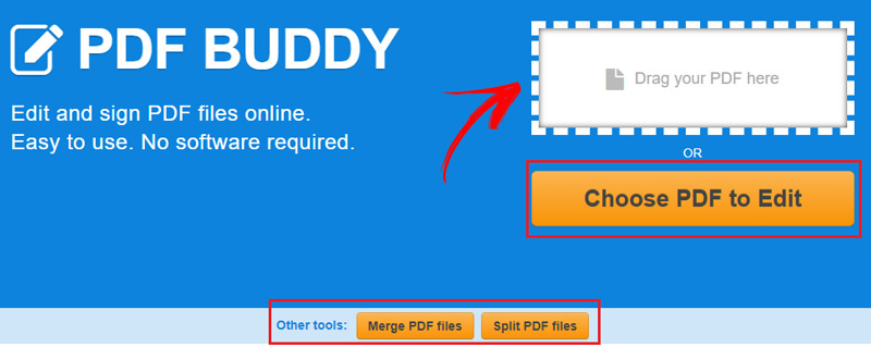 PDF Buddy para edicion archivos pdf online sin registros