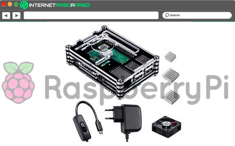 Ventilador Smraza para Raspberry Pi 3 b+ Caja con 5V 2.5A Cargador con Conector ON/Off 3 x Disipador de Calor para Raspberry Pi 3 2 Model b+ b Case sin Raspberry Pi 