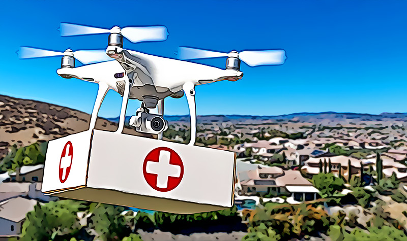 Para llevar por favor Un drone acaba de entregar un trasplante de pulmon a su paciente