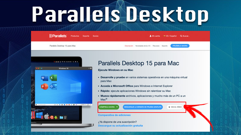 Parallels Desktop para crear máquinas virtuales