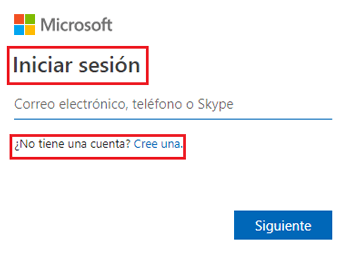 Paso 1 para crear una nueva cuenta de Windows Live o Microsoft