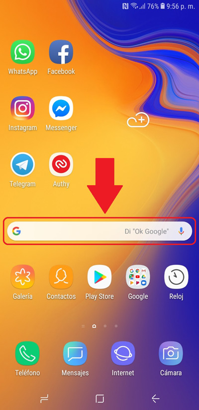Pasos para activar y poner el widget de la barra de Google en tu teléfono Android