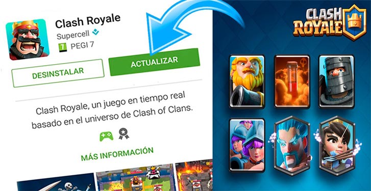 Pasos para actualizar e instalar nueva versión Clash Royale en Android