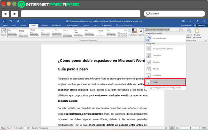 How to put double spacing in Microsoft Word? step by step guide