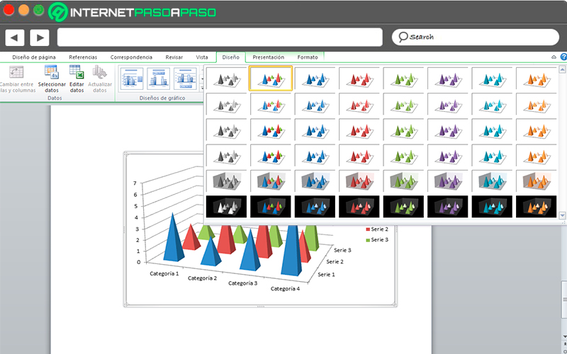 Steps to change the colors of a chart to make it more eye-catching in Word