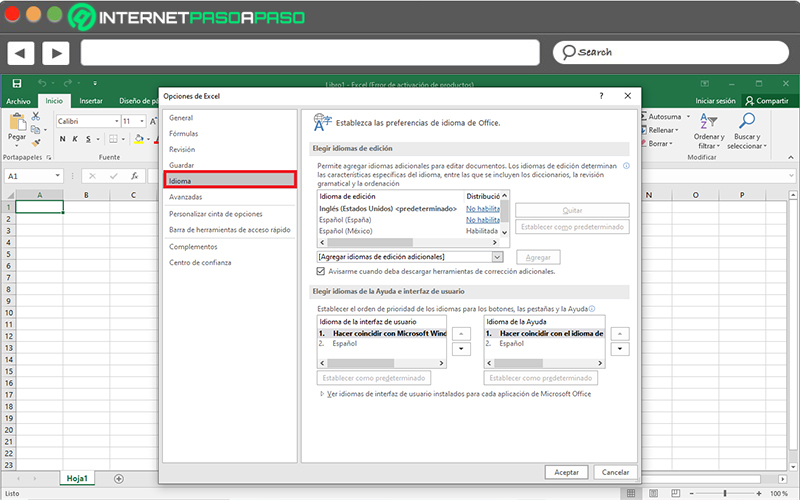 Steps to change the language of Excel to make documents that are understood in other countries