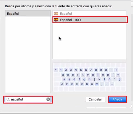 Pasos para configurar el teclado de Mac a español, Agregando idioma