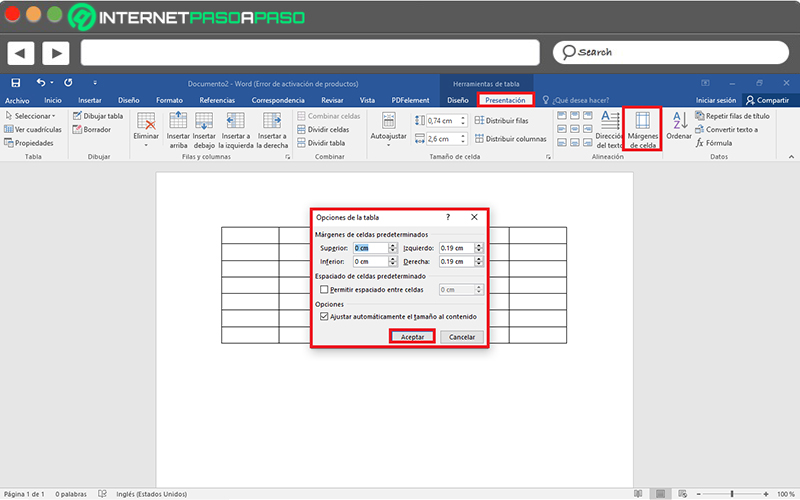 Steps to set the cell margins of your Word documents like an expert