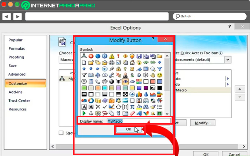 Pasos para crear botones con opciones personalizadas en Microsoft Excel