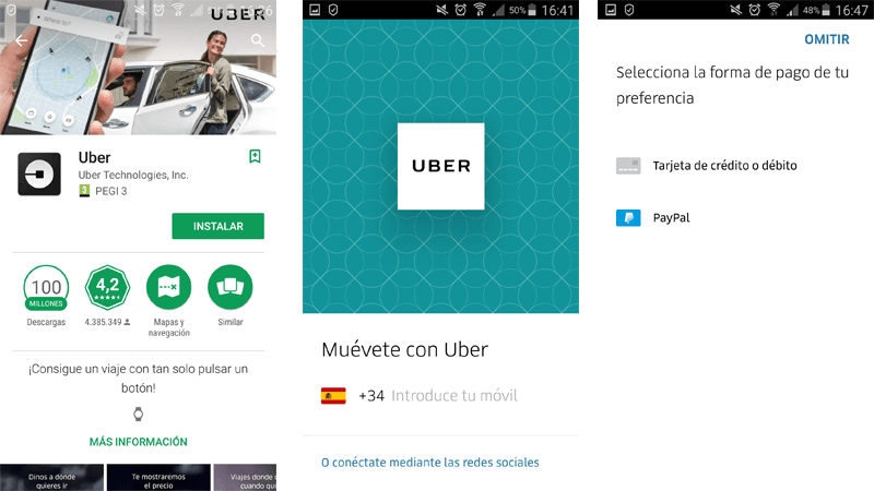Pasos para crear cuenta pasajero en Uber