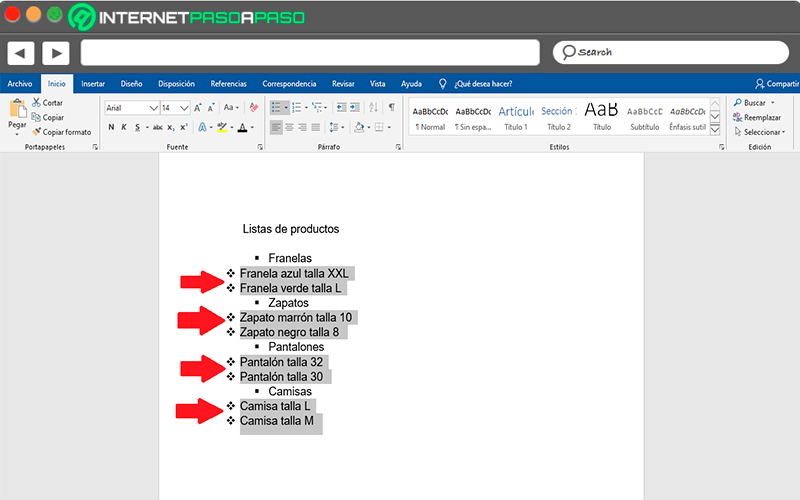 Pasos para crear listas multinivel en mis documentos de Microsoft Word