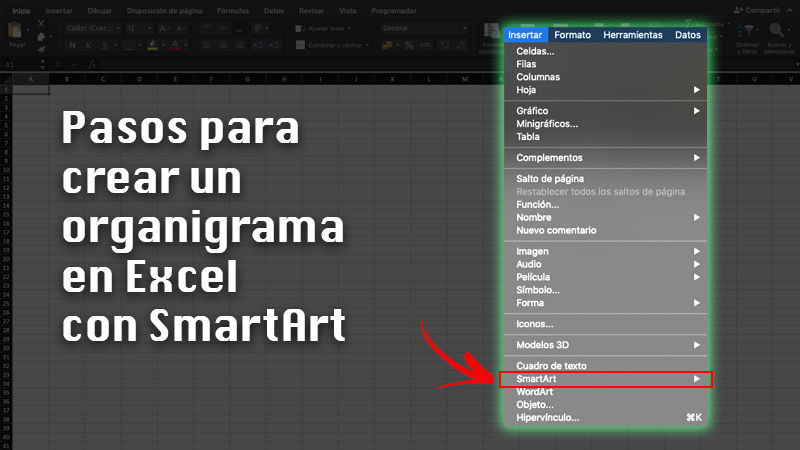Pasos para crear un organigrama en Excel con SmartArt