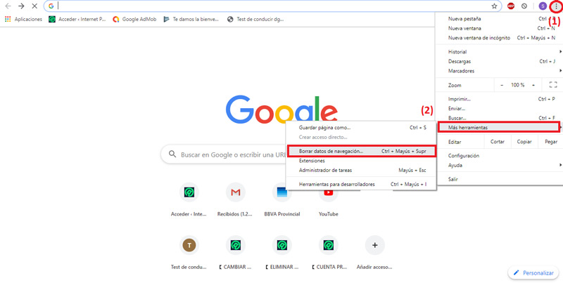 Pasos para eliminar la memoria caché de mi navegador Google Chrome