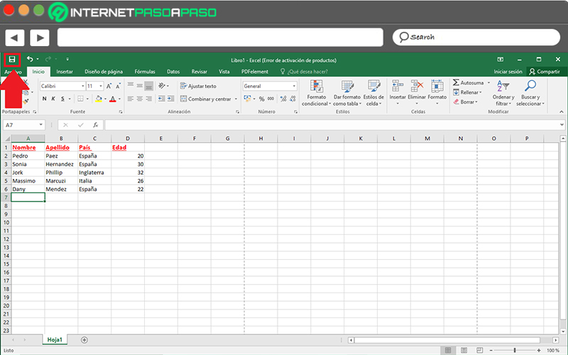 Pasos para exportar un documento de Excel en un formato diferente a XLSX