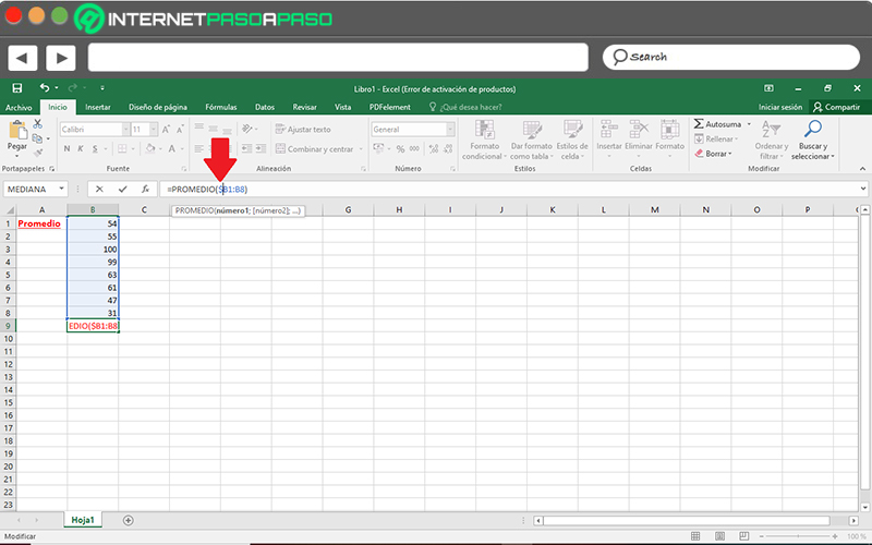 Pasos para fijar el valor de una celda en un documento de Microsoft Excel