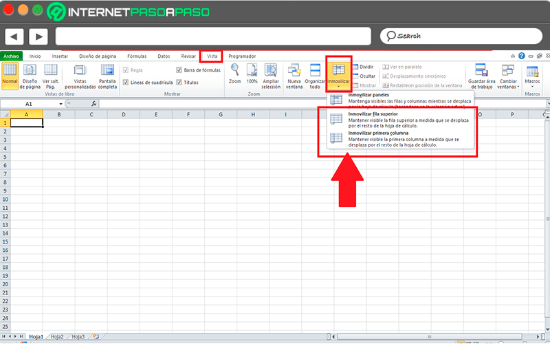 Pasos para fijar una columna en una hoja de cálculo de Microsoft Excel