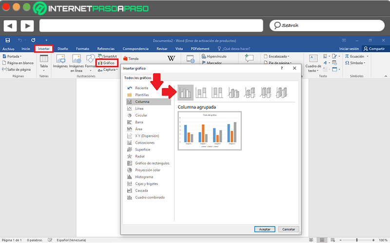 Steps to insert a graph in a Microsoft Word document quickly and easily