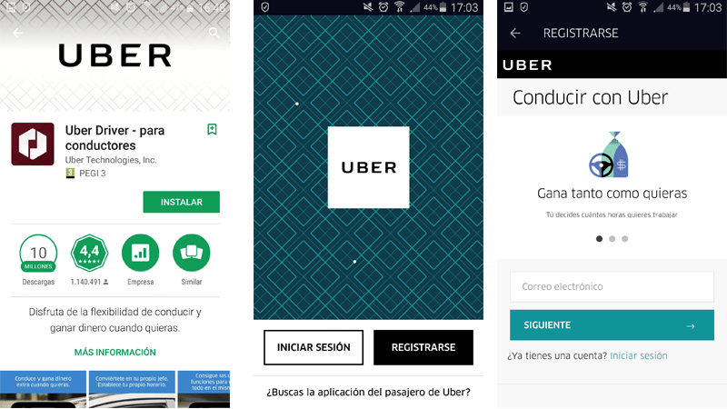 Pasos para registrar cuenta Uber como conductor
