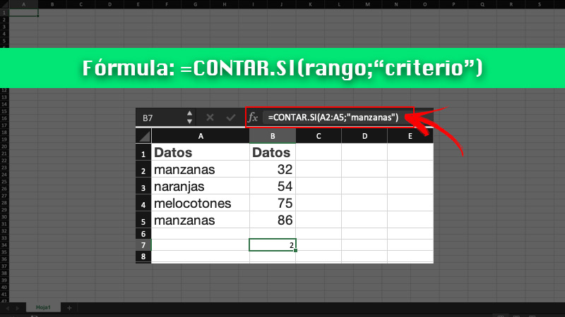 Steps to use the COUNTIF function in Excel