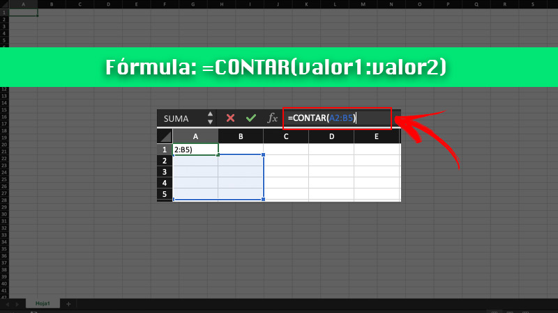 Pasos para utilizar la función CONTAR en Excel