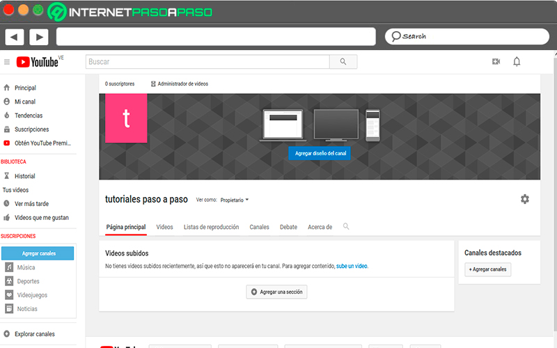 Personalizar canal