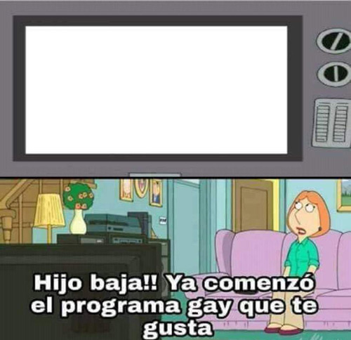 Plantilla momos Family Guy, Programa Gay