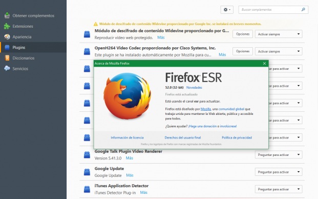 Habilitar Plugins NPAPI Firefox