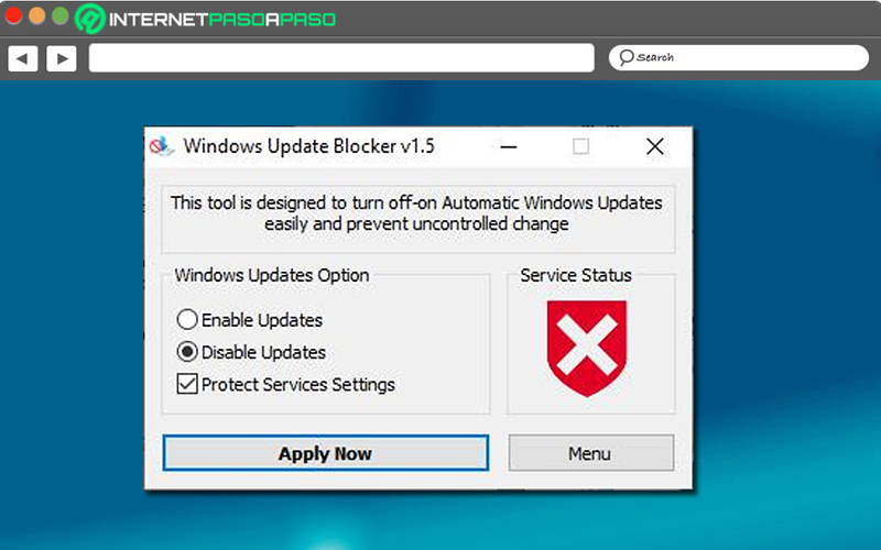 Por medio de Windows Update Blocker