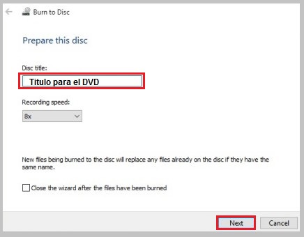 Prepare Disc for Burning to DVD