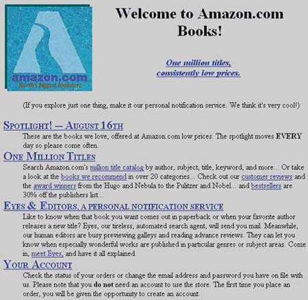 Primera Web de Amazon
