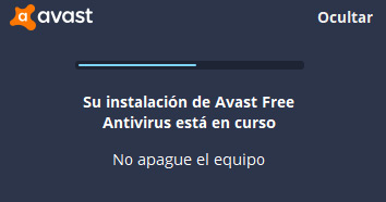 Proceso de instalacion Avast en Windows