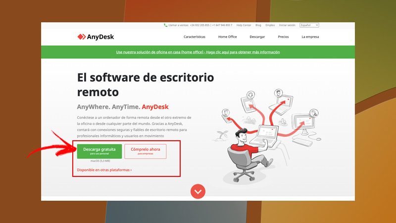 Programa de escritorio remoto Anydesk