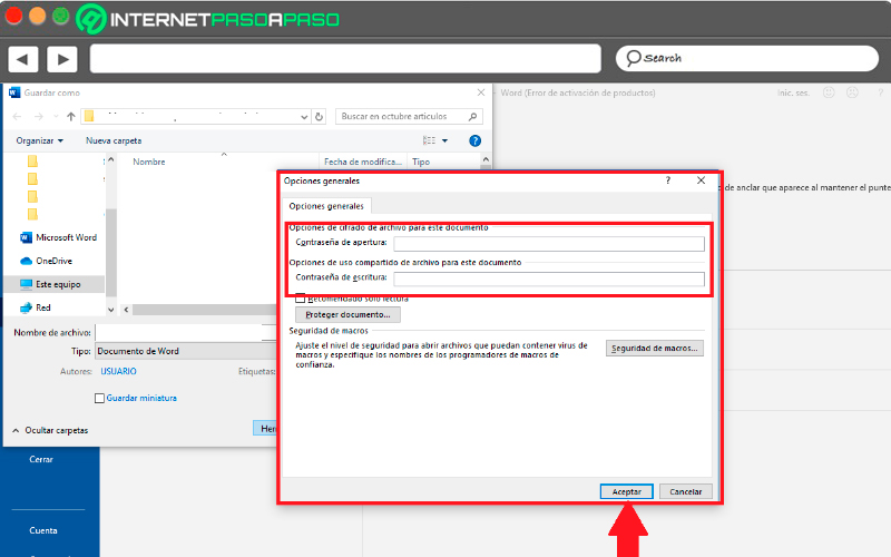 Protect the document with a password