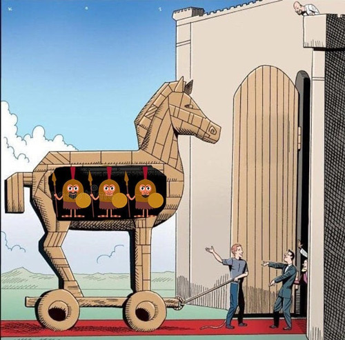 QUe esconde el caballo de Troya