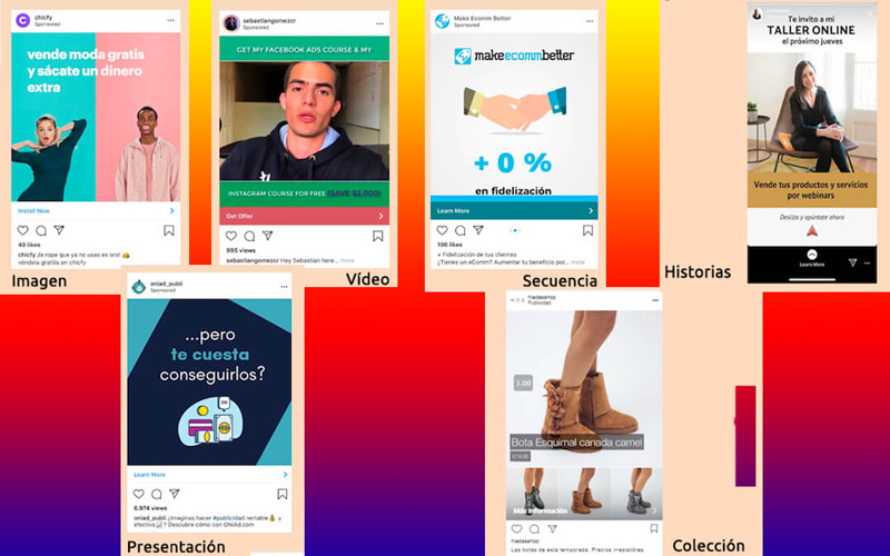 ¿Qué tipos de campañas publicitarias puedes hacer en Instagram Ads y cuales son sus objetivos?
