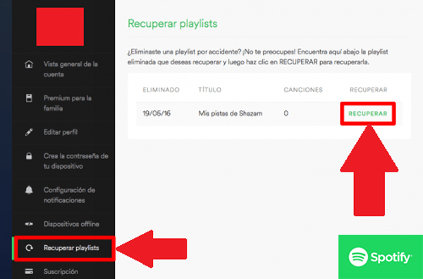 Recover your deleted playlists