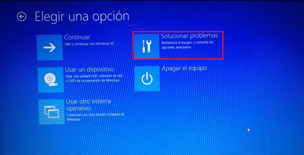 Inicio de Windows 10 en modo seguro