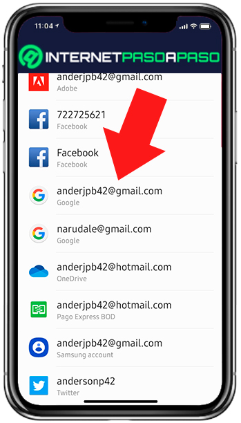 Select mail to sync contacts on Android