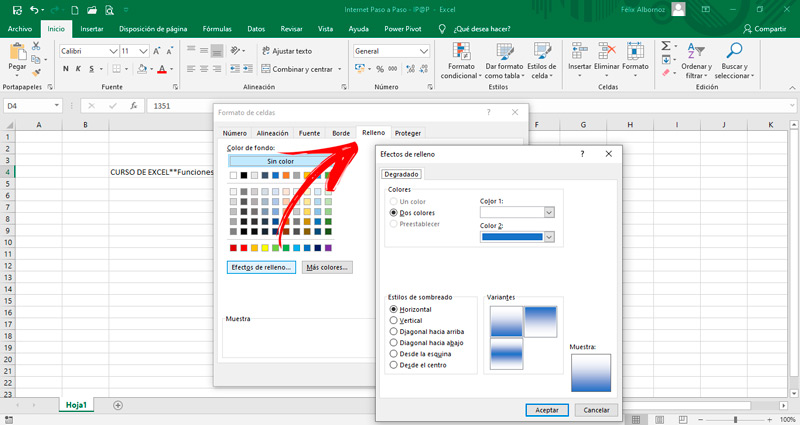 Learn step by step how to modify the colors of your spreadsheets