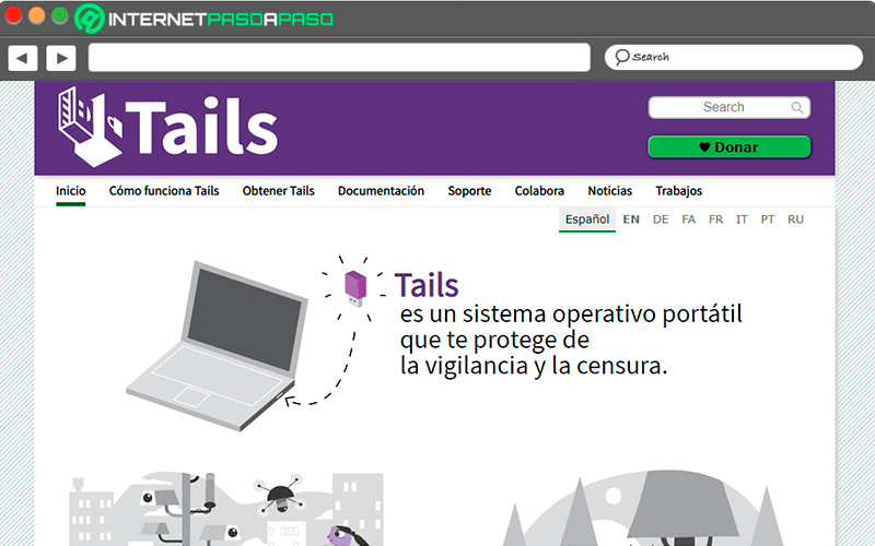 Sitio Web de Linux Tails