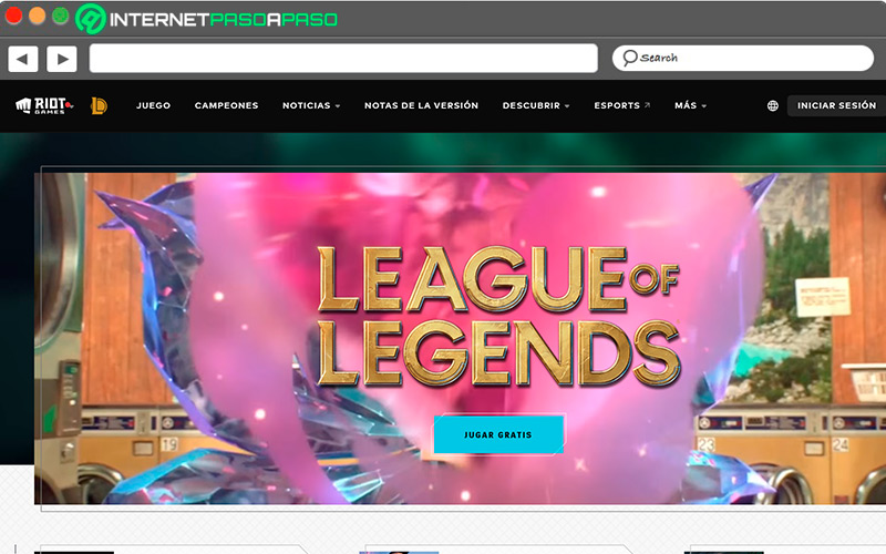 Sitio de acceso a League of Legends
