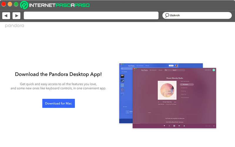 Sitio de acceso a Pandora