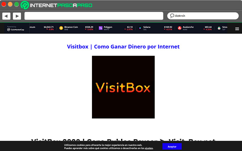 Sitio de acceso a Visit-Box