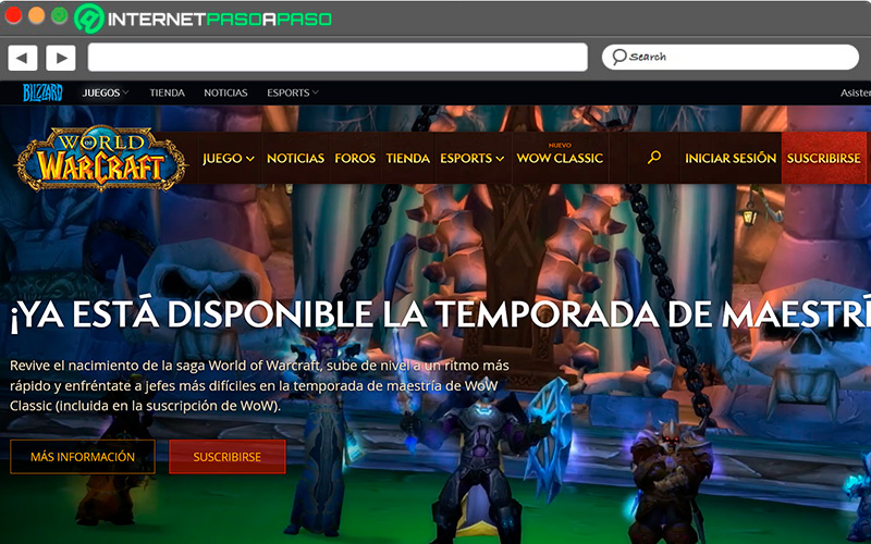 Sitio de acceso a World of Warcraft