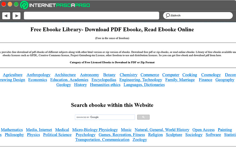 Sitio de acceso a eBooksGo