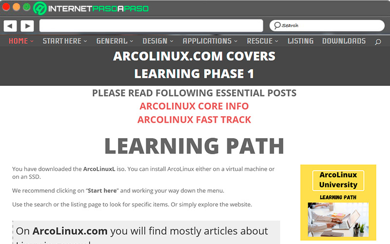 Sitio de descarga de ArcoLinux
