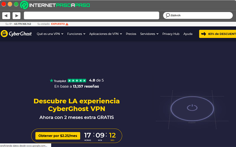 Sitio de descarga de CyberGhost VPN