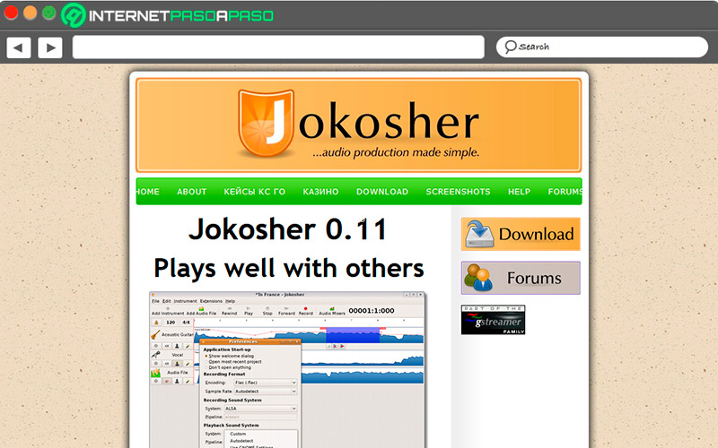 Sitio de descarga de JokoSher